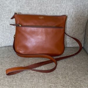 Brown Leather Fossil Crossbody